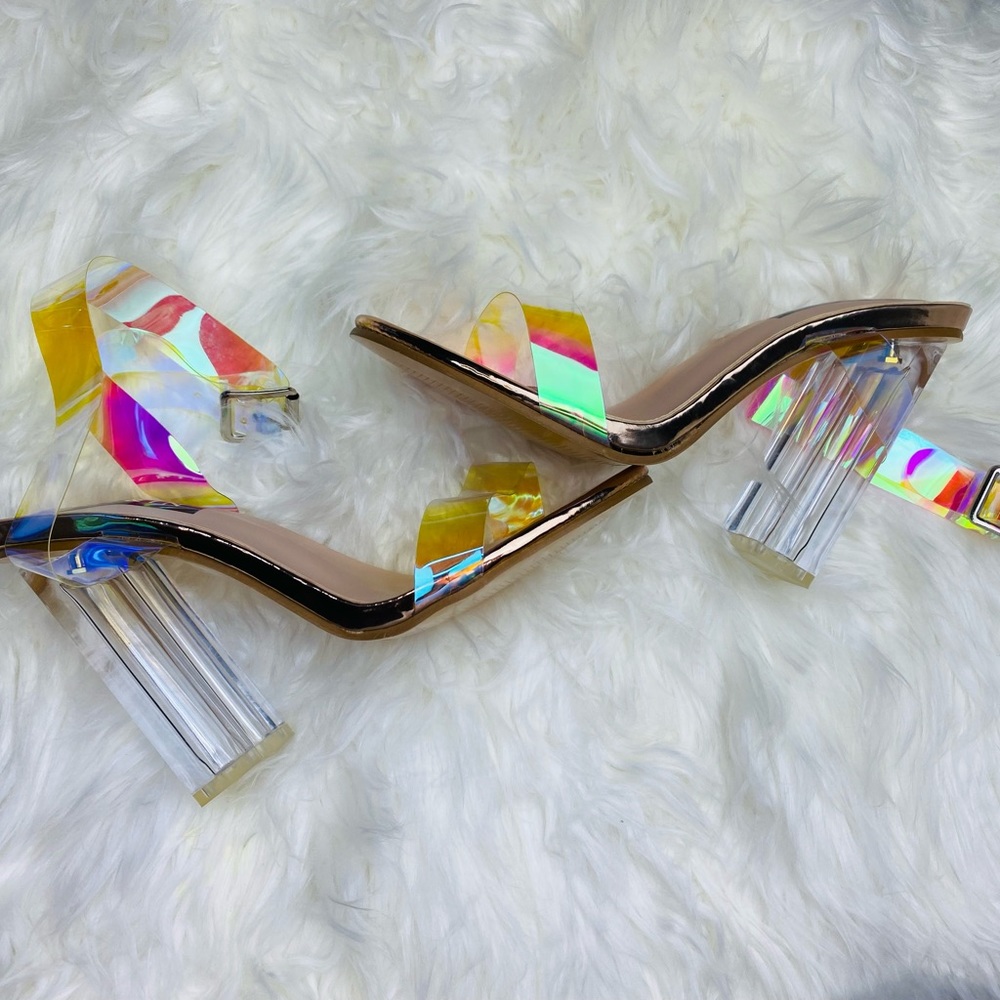 Clear high heels
